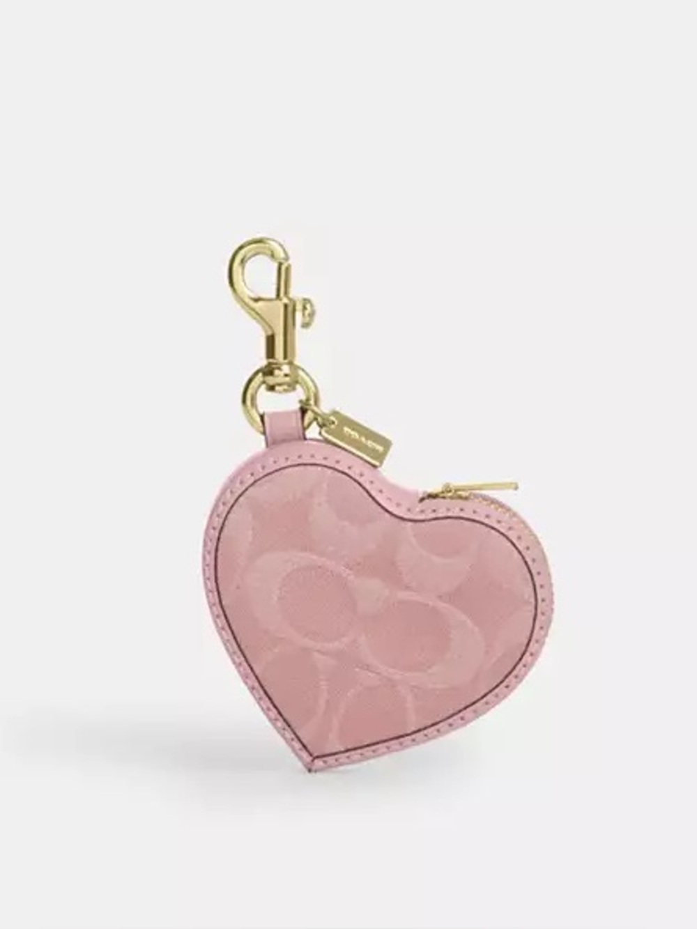 Coach Pink Denim Heart
